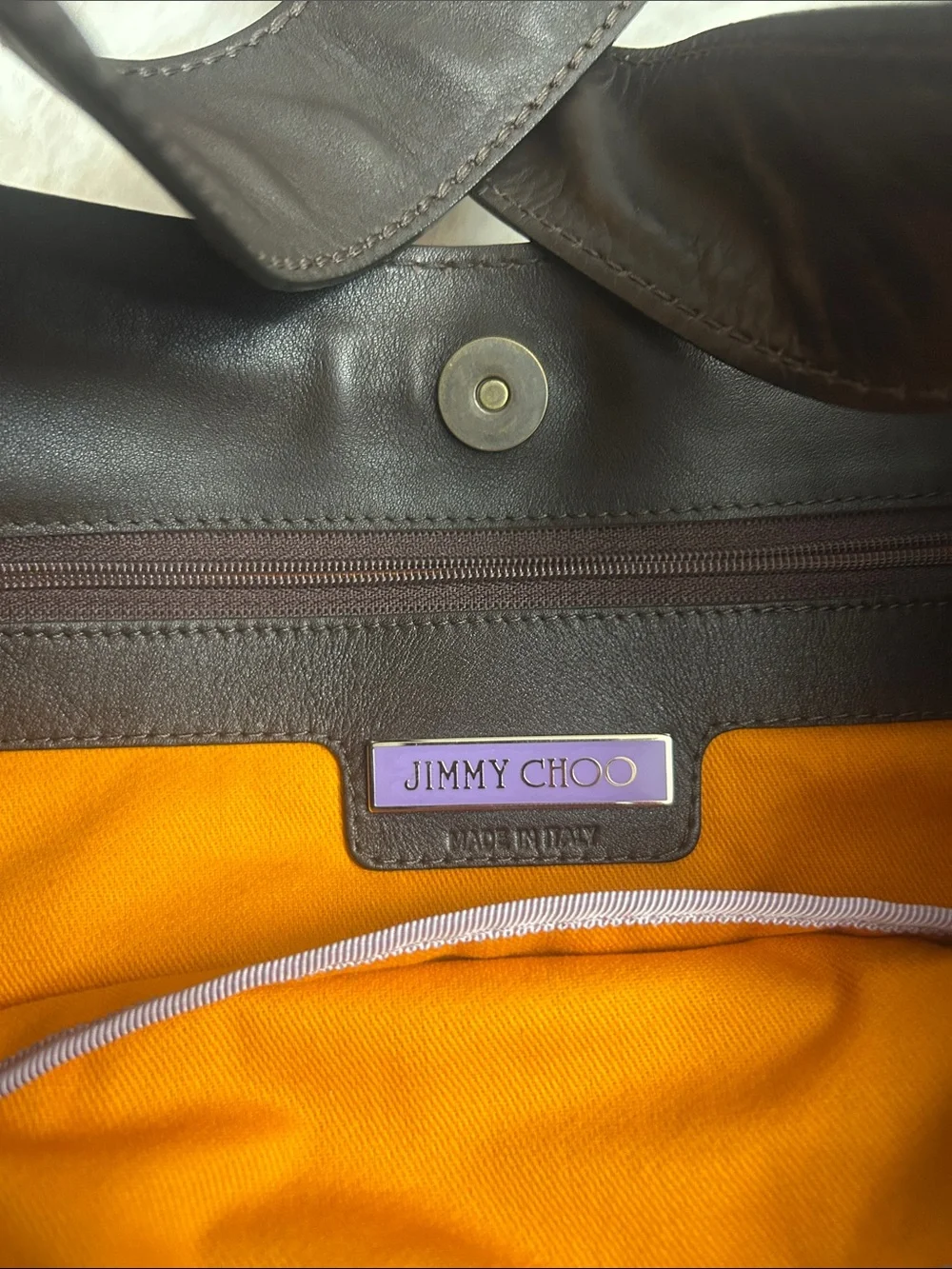 Jimmy Choo Rare multi colored large canvas hobo bag with leather trim EUC